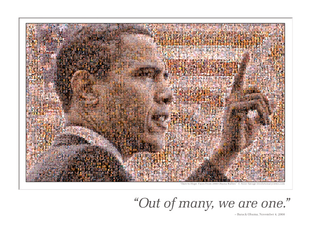 Special Obama photomosaic poster offer – A gift for you and a birthday gift for President Obama