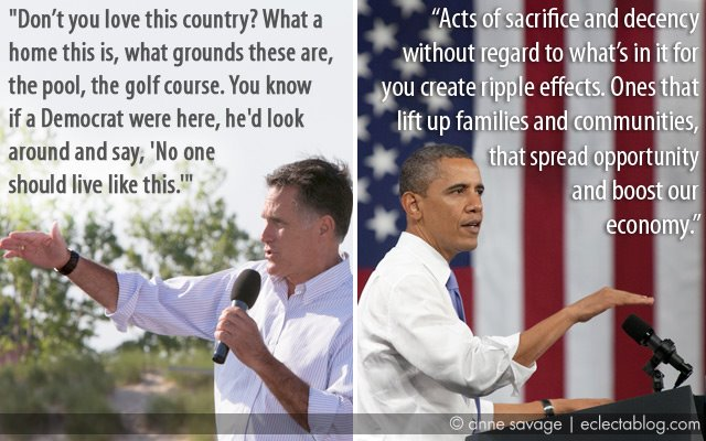Romney values vs. Obama values