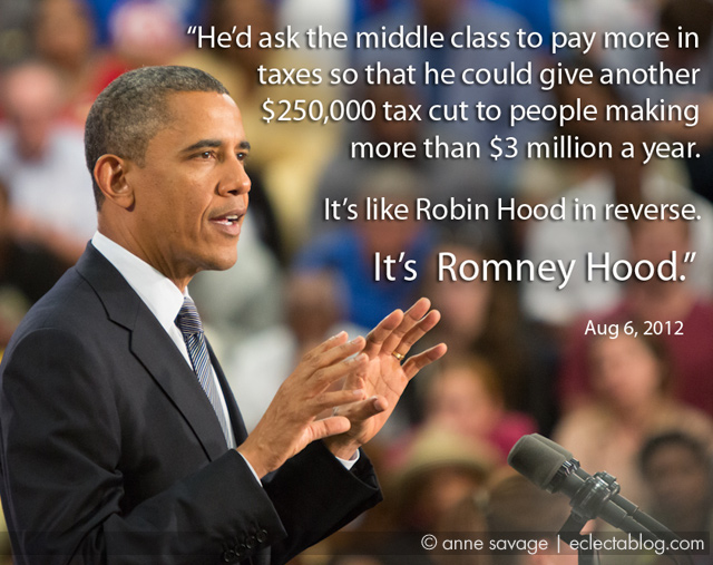 President Obama defines Mitt Romney’s economic plan as “Romney Hood”